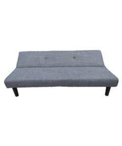 Divano letto 3 posti "astrid" in tessuto grigio, 168x74x78 cm